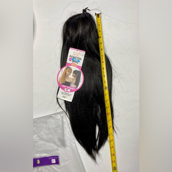 Ponytail Yaky Straight 1B Black Color Lace WIG Jayla - Picture 9 of 9